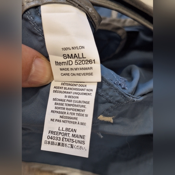 LL Bean Mountain Anorak Blue Dog Jacket - Small - Picture 3 of 6